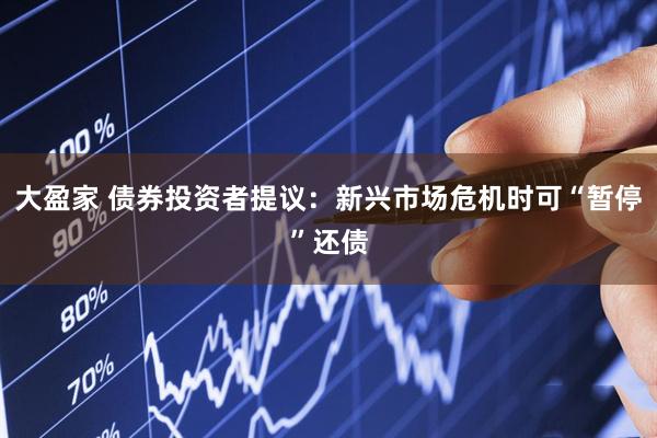 大盈家 债券投资者提议：新兴市场危机时可“暂停”还债